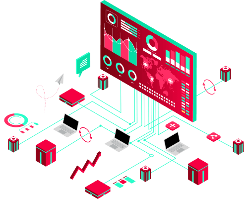 A screen with lots of data sources connected