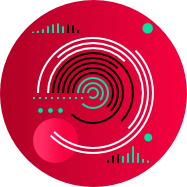 A graphic of a circle with some data in it