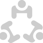 A graphic of three people in a circle